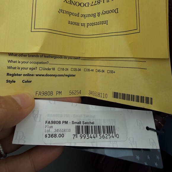 Rare Dooney And Bourke satchel PLUM - Picture 2 of 11